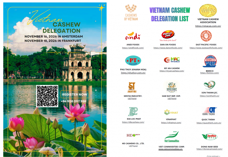 INVITATION TO CASHEW BUSINESS MATCHING SEMINARS VIETNAM - EU